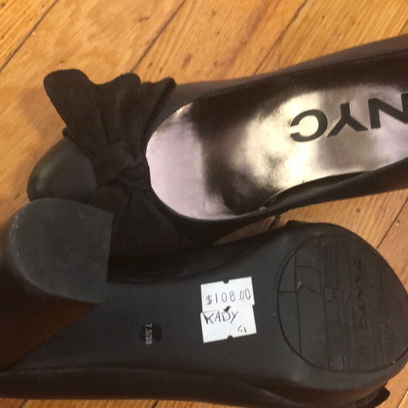 DKNYC Black Leather Heels - Picture 4 of 4